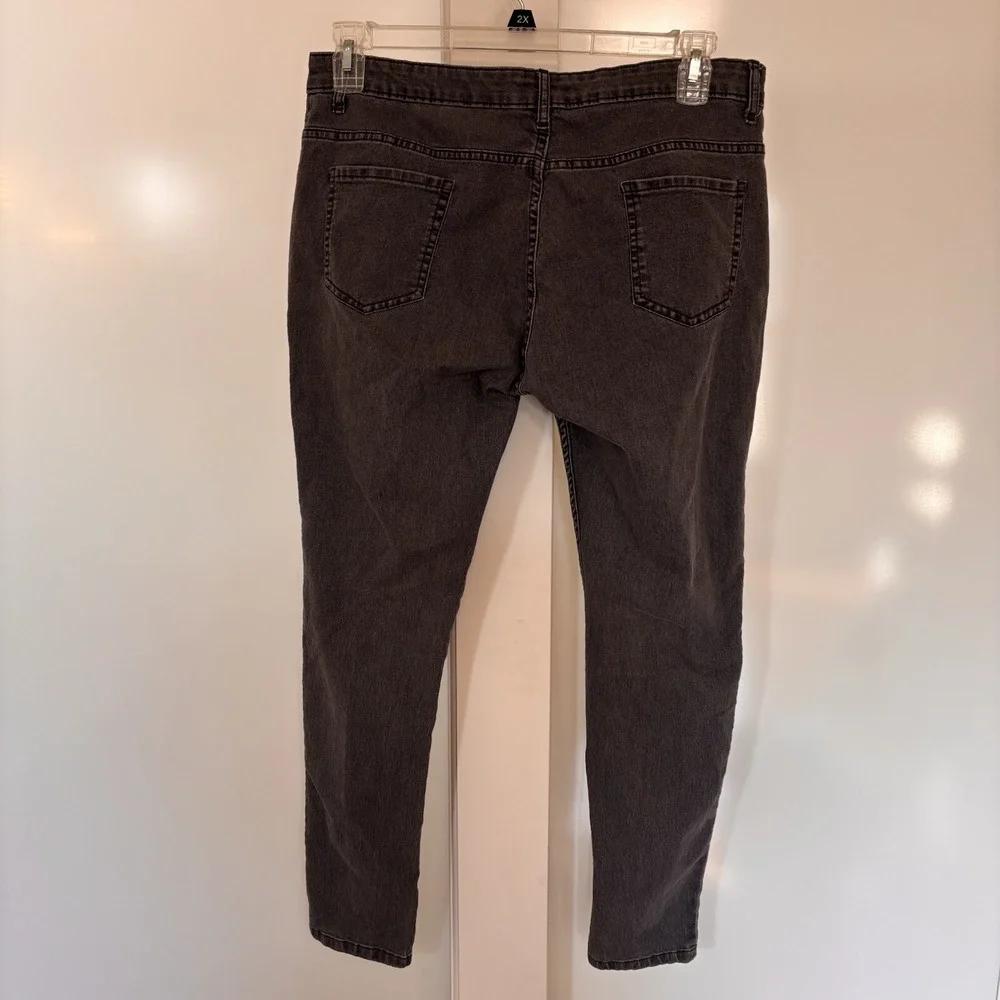 Max Womens Size 36 Stretch Skinny Dark Wash Denim Blue Jeans Actual 34x27 - Picture 6 of 11